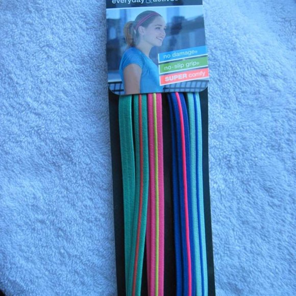 Scunci Everyday & Active No Slip Silicone No Metal Damage Comfy Head Bands Black - Picture 4 of 16